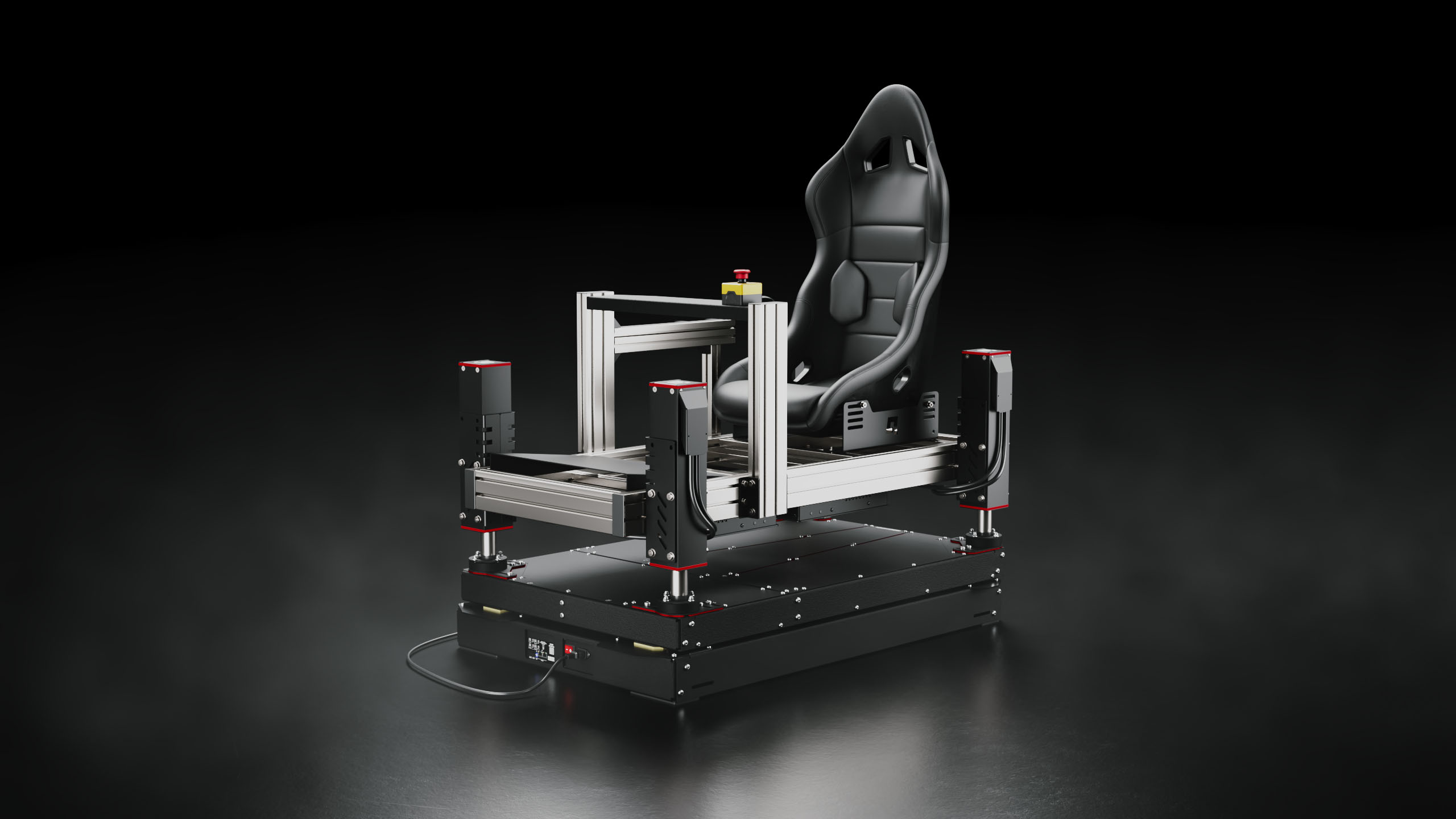 QS-TP1 under a QS-210 actuator set and a racing cockpit