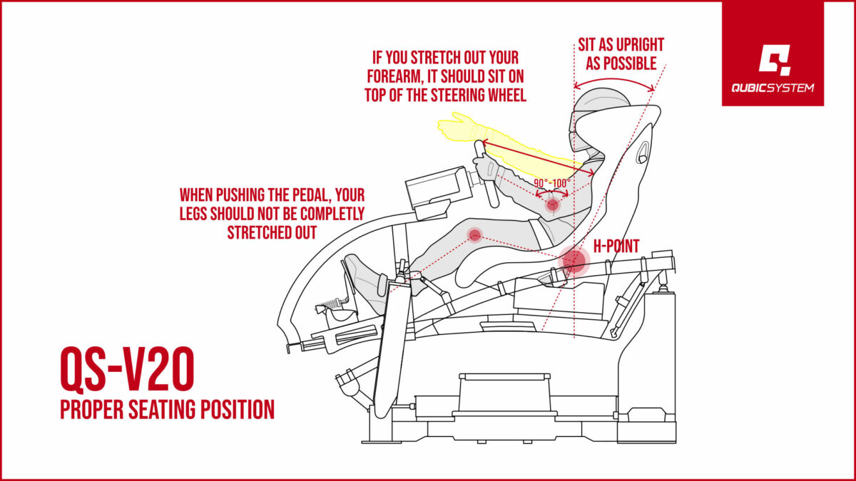 GT proper seating position Qubic System Simulator