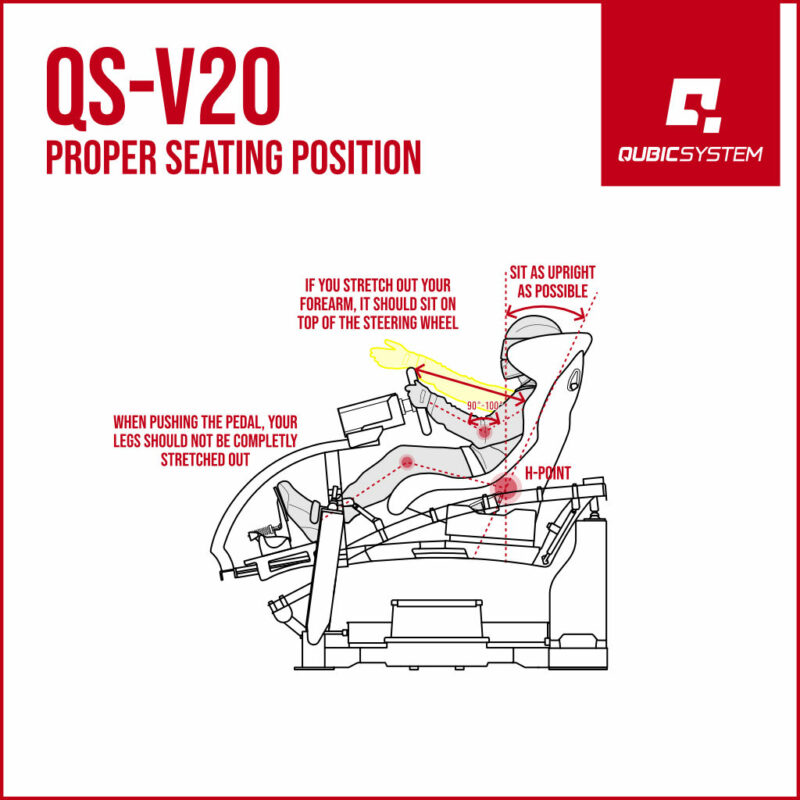 GT proper seating position Qubic System Simulator